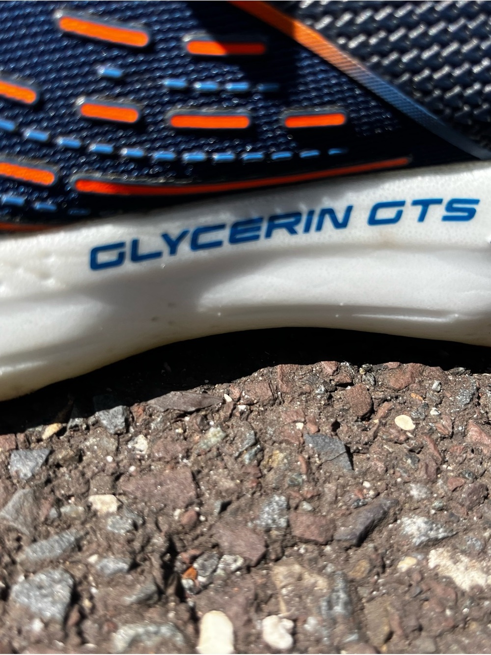 Brooks Men's Glycerin GTS Running Shoes - Navy & Orange - Picture 4 of 13